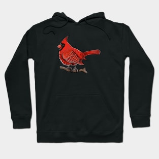 Cute red cardinal bird Hoodie